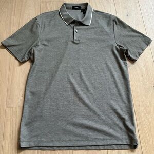 Theory Men's Short-Sleeve Gray Polo